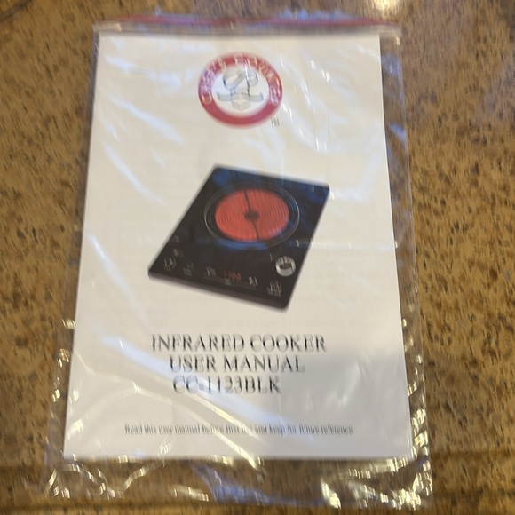 Chef’s Counter Infrared Digital Stove New In BOX size 16x4xx13 - Picture 5 of 6